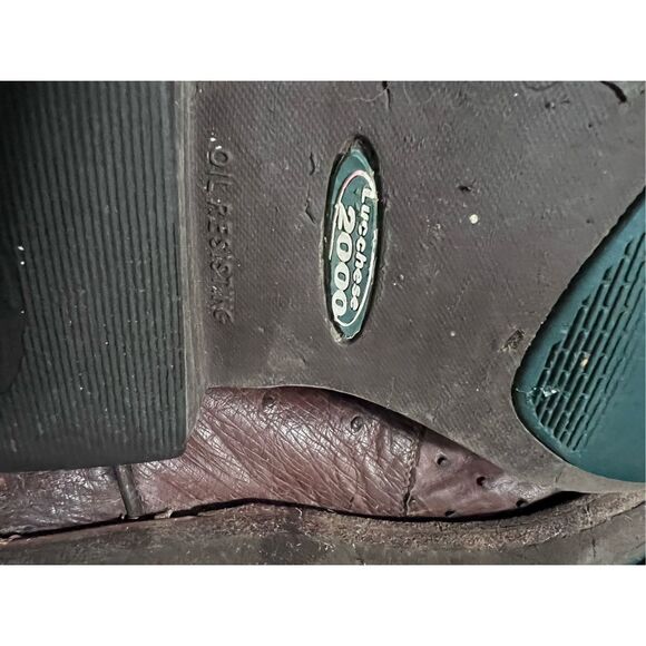 Lucchese Full Quill Ostrich Leather Cowboy Boots Sz 11 D Western Boot Tan - Picture 10 of 12